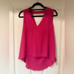 BCBGMaxAzria Pink Asymmetrical Tank Top XS